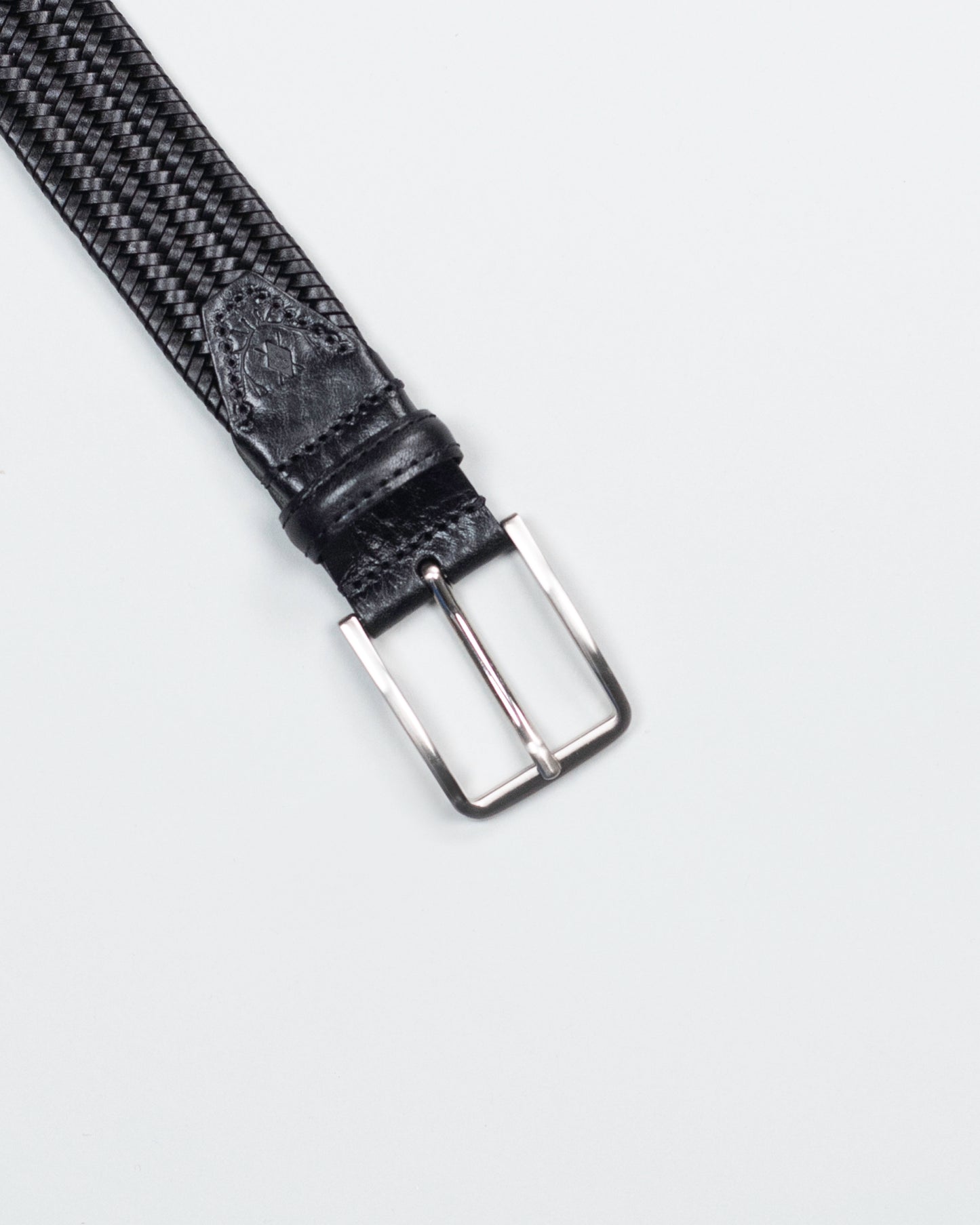martin dingman black stretch leather belt