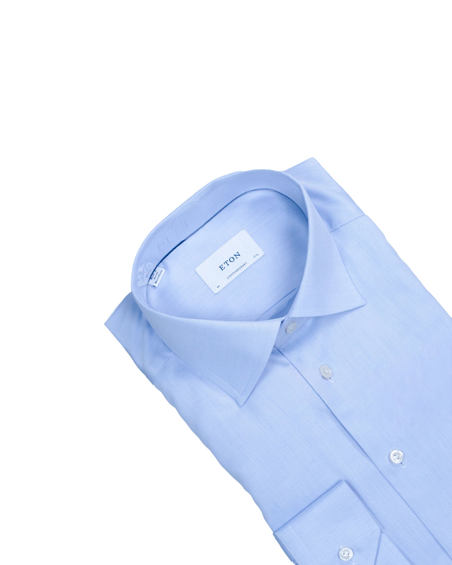 eton cont blue woven dress shirt