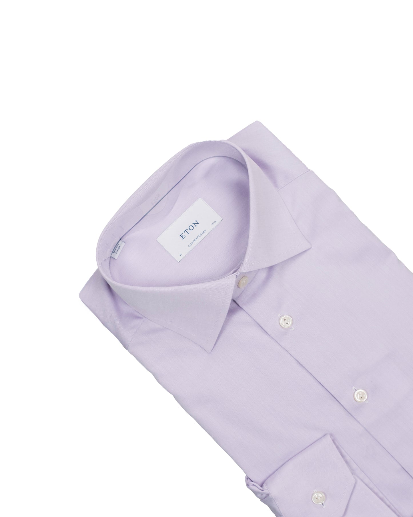 eton cont lavender woven dress shirt