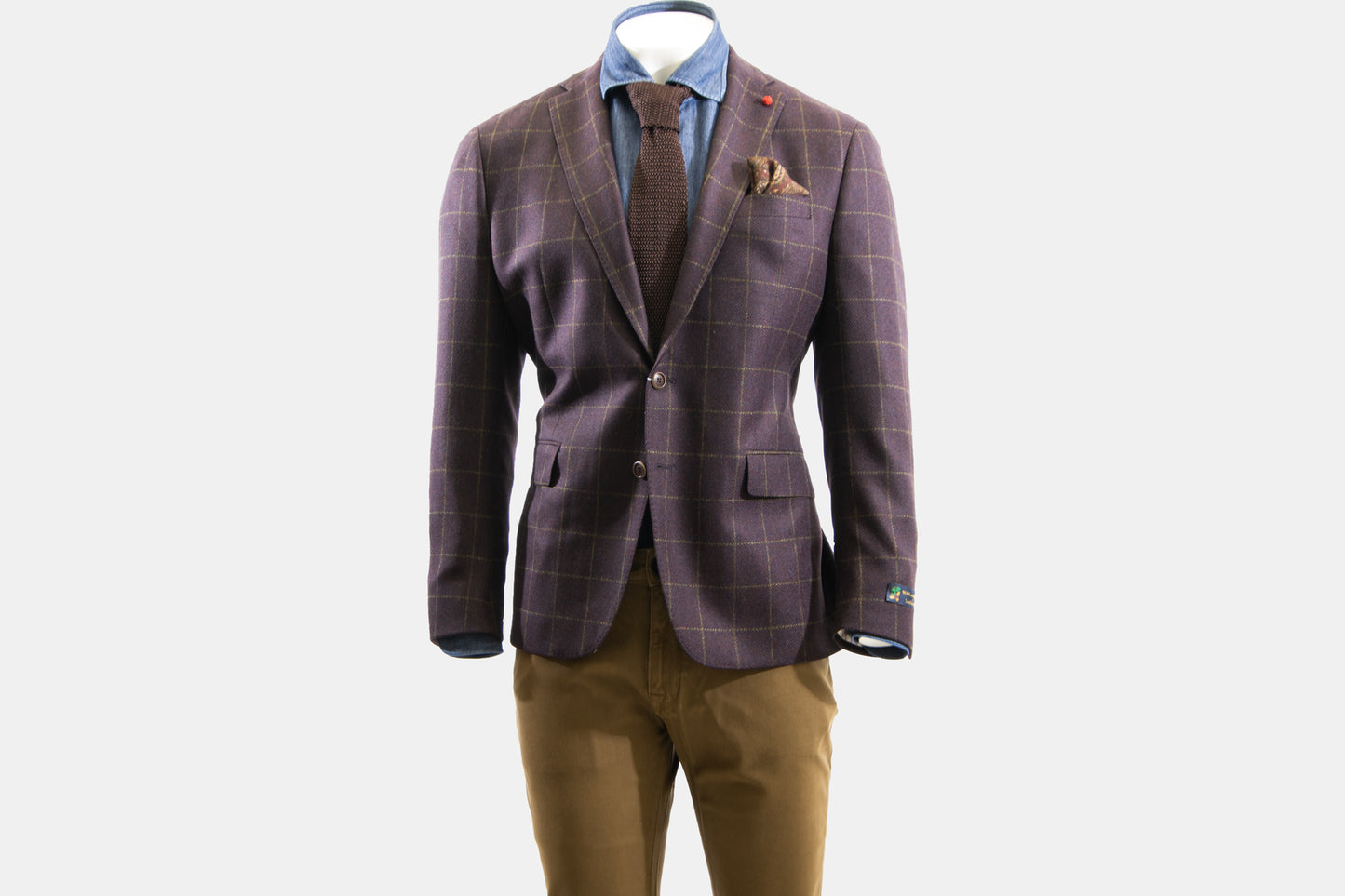 khakis of Carmel - plaid brown sports coat