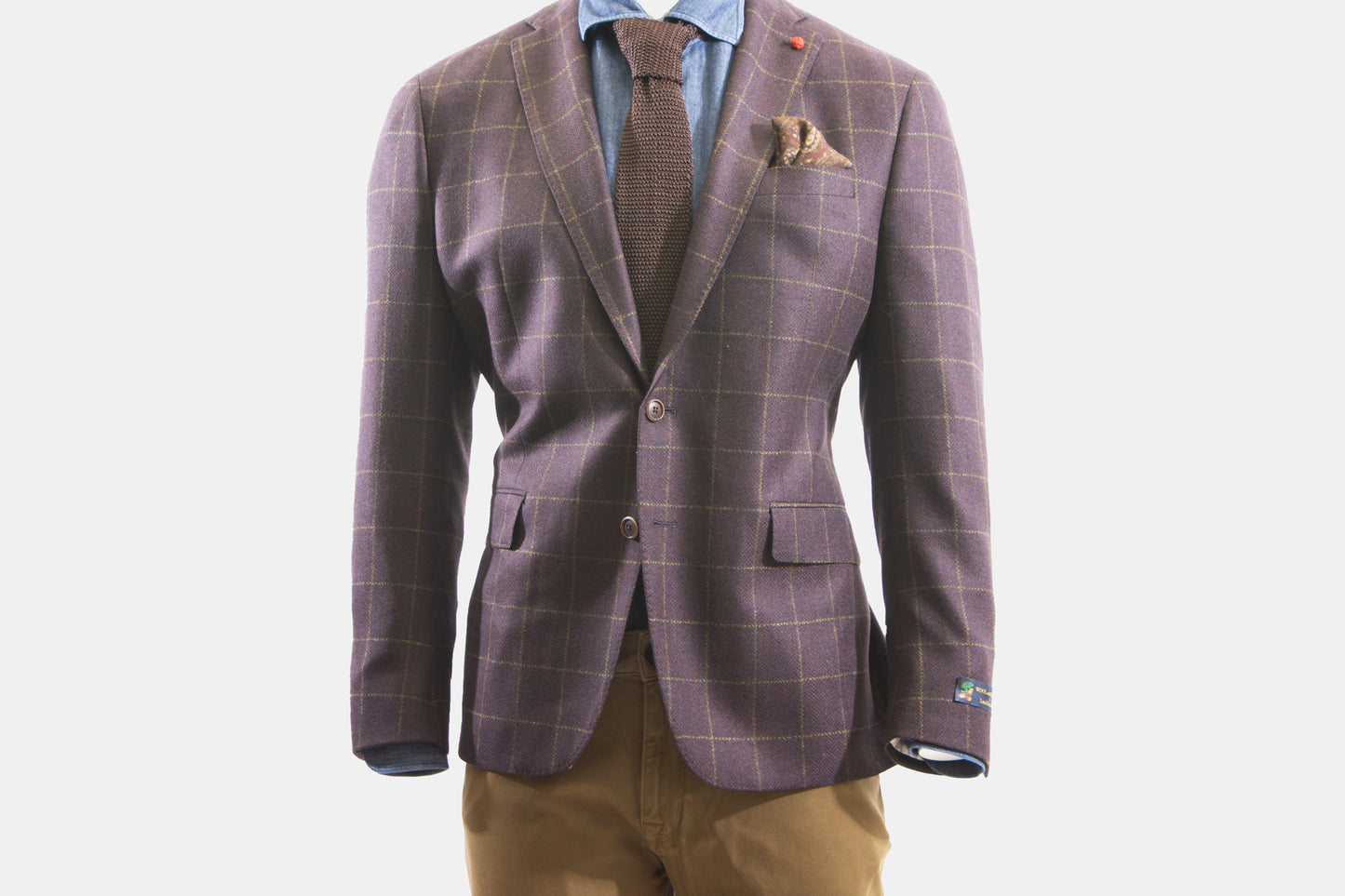 khakis of Carmel - plaid brown sports coat