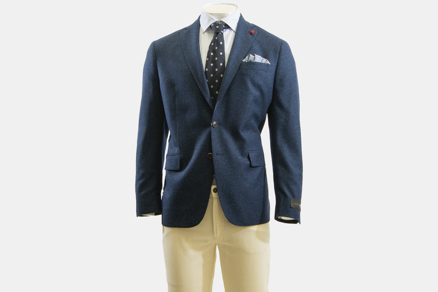 khakis of Carmel - navy sports coat