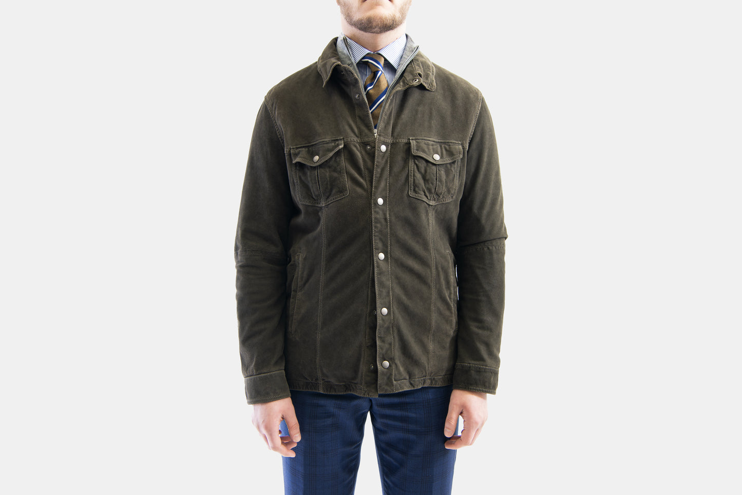khakis of Carmel - goat leather jacket Capra camoscio