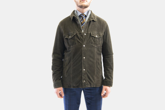 khakis of Carmel - goat leather jacket Capra camoscio