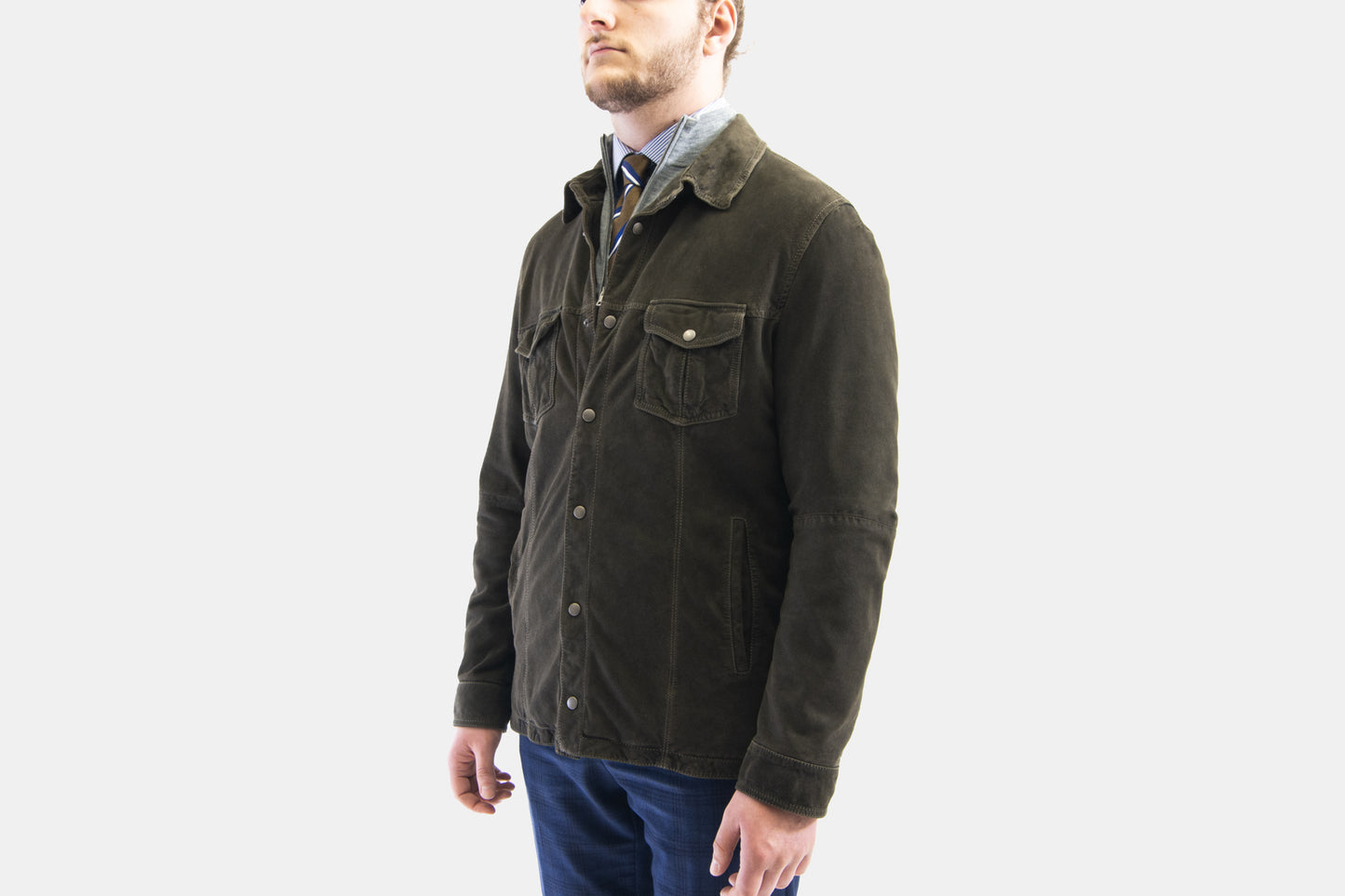 khakis of Carmel - goat leather jacket Capra camoscio