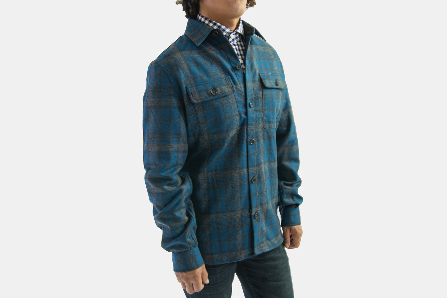 khakis of Carmel - grey plaid overshirt