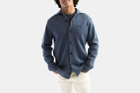 khakis of Carmel - blue light knitted overshirt