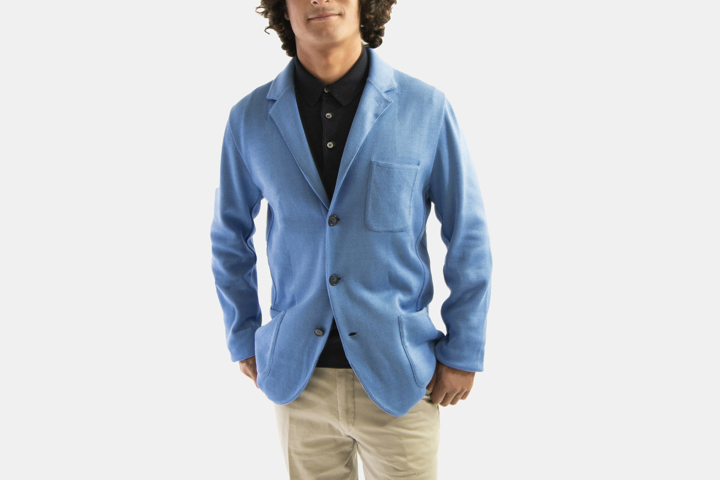 Khaki’s of Carmel - blue knitted light overshirt