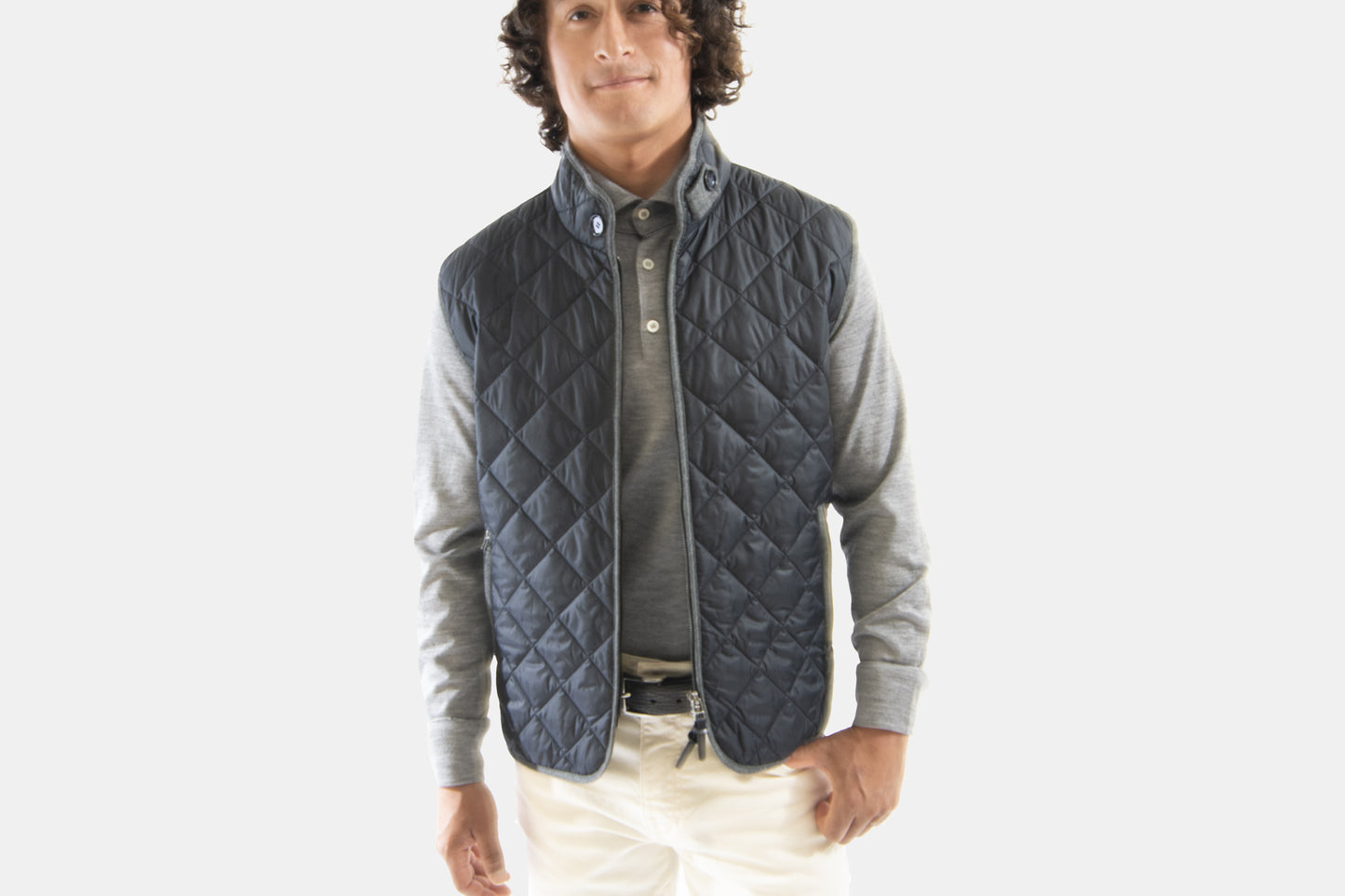 khakis of Carmel - dark blue quilted vest