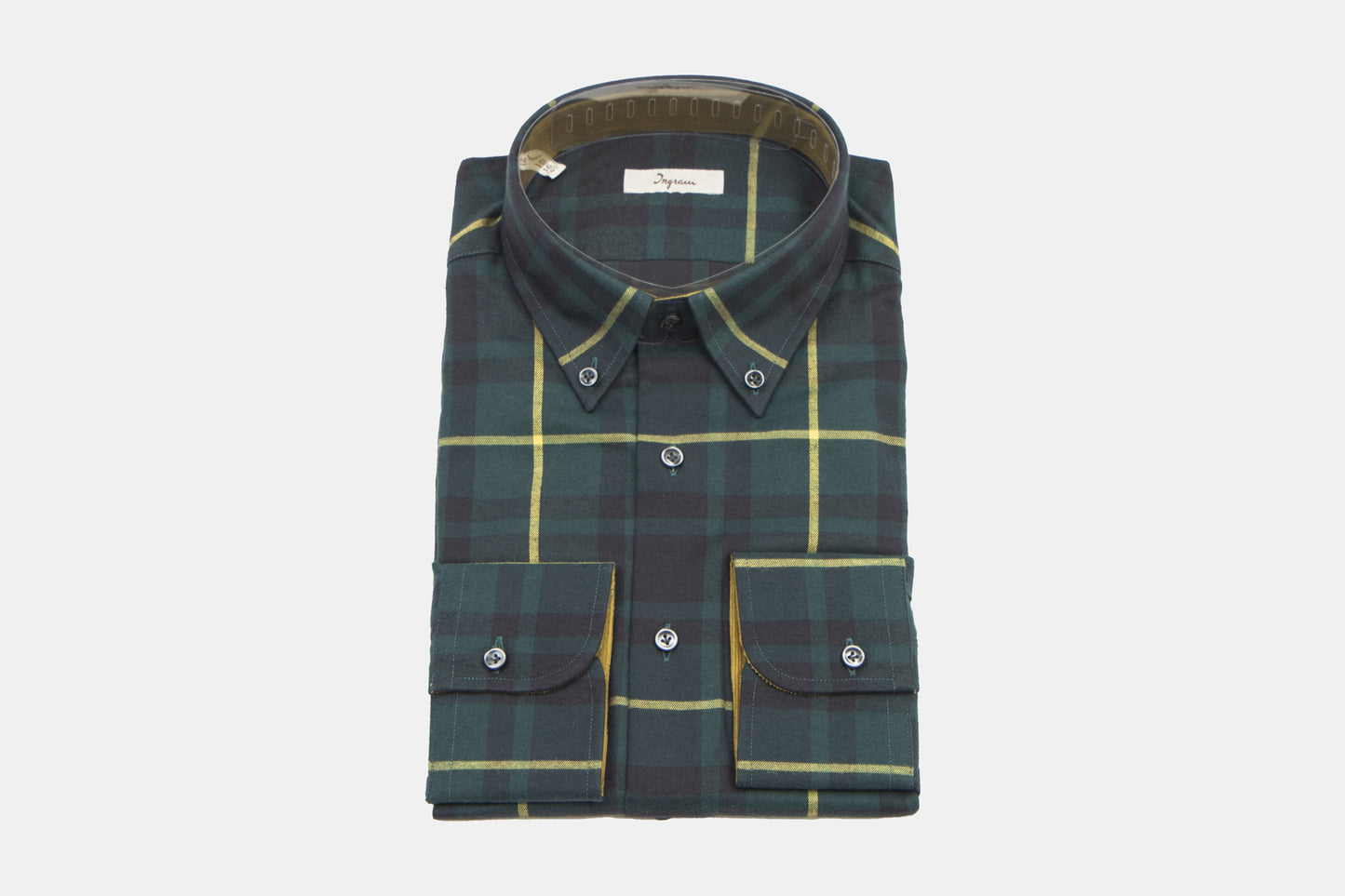 khakis of Carmel - green check shirt