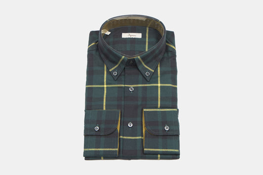 khakis of Carmel - green check shirt
