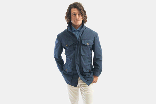 khakis of Carmel - navy coat jacket