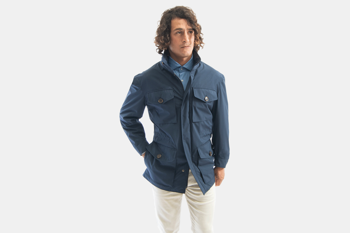 khakis of Carmel - navy coat jacket