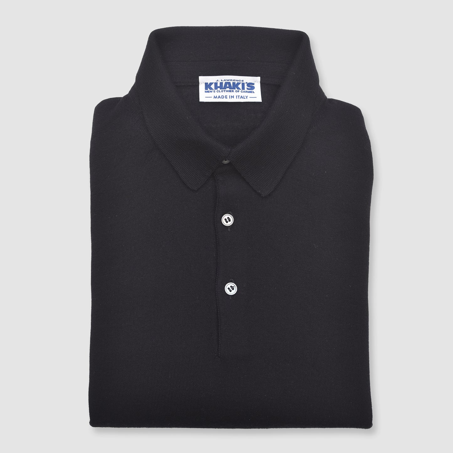 WOOL SILK BUTTON POLO