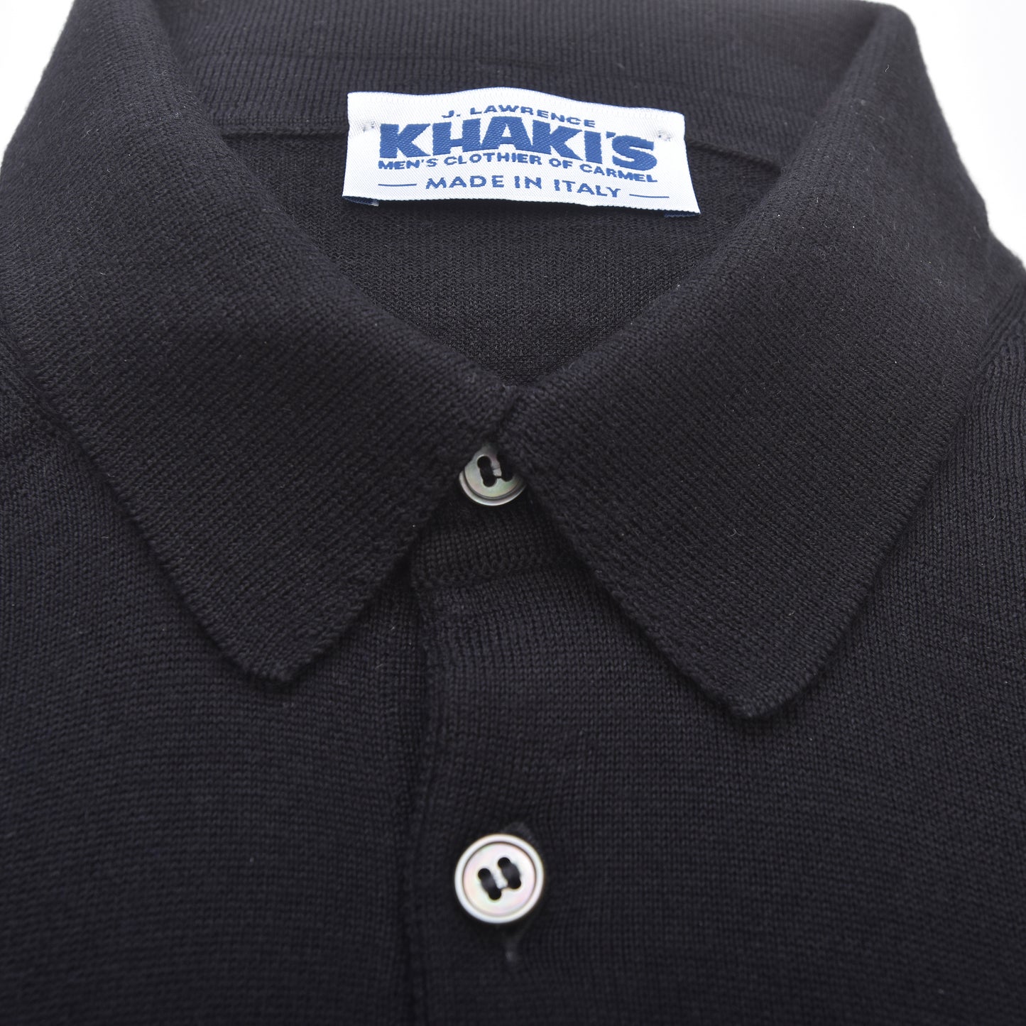 WOOL SILK BUTTON POLO