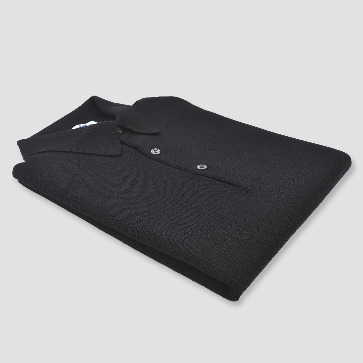 WOOL SILK BUTTON POLO