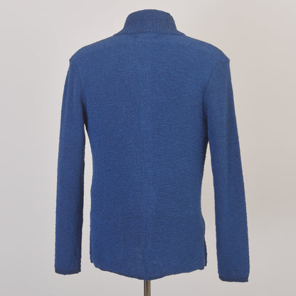 blue knit back