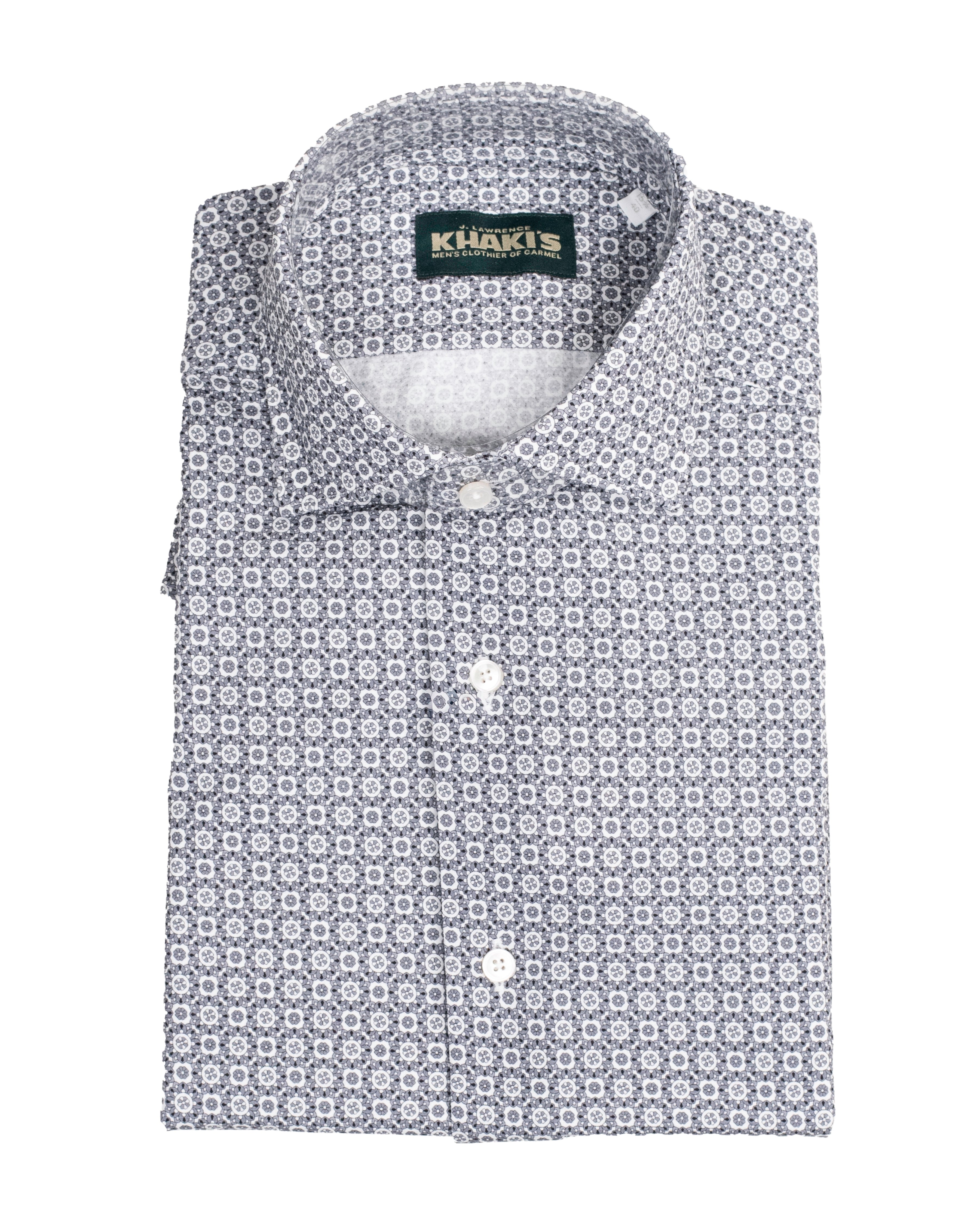 khakis brand grey jersey print casual shirt – khakis of carmel