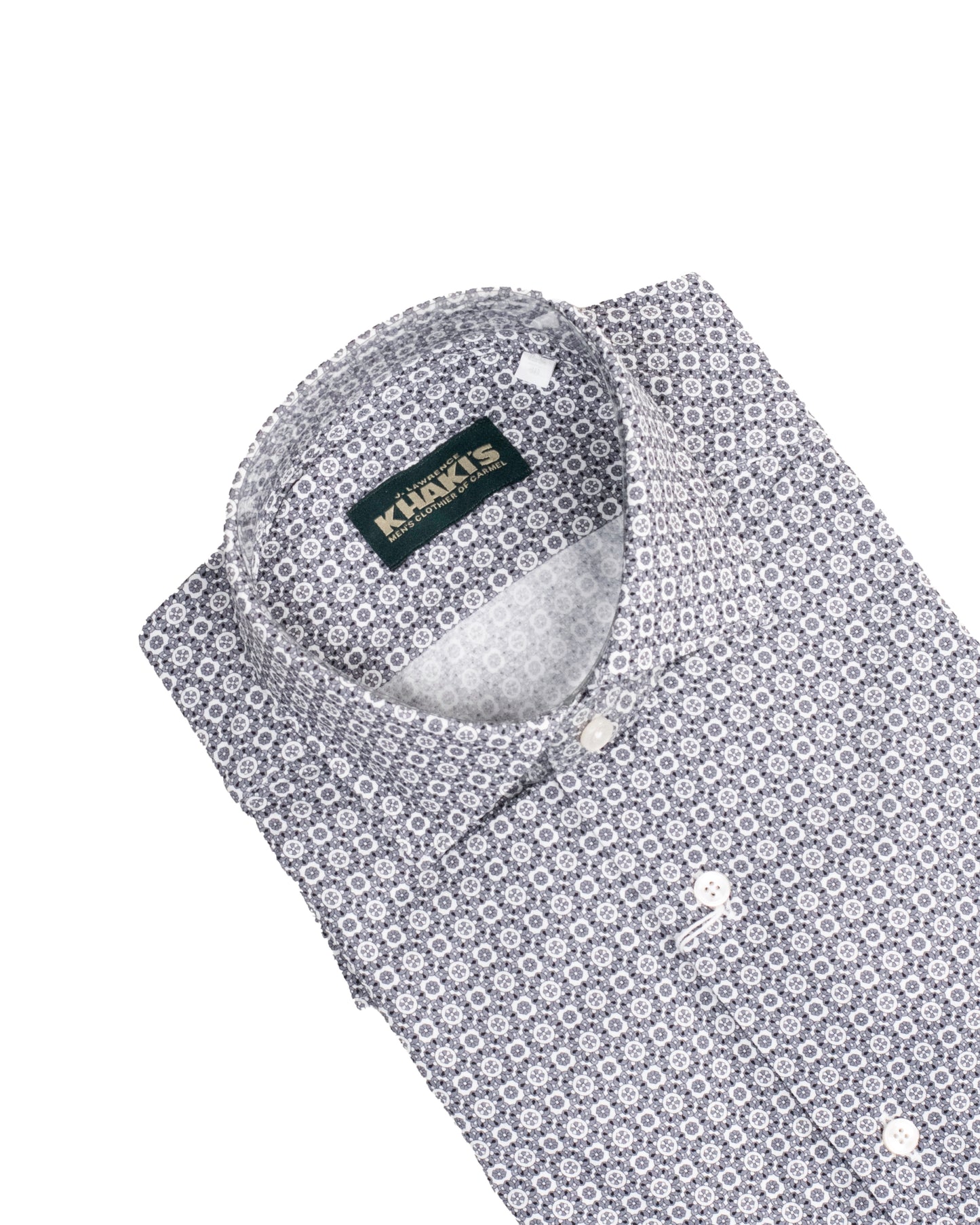 khakis brand grey jersey print casual shirt
