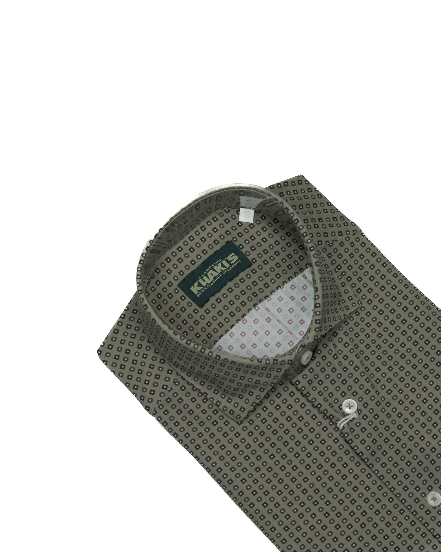 khakis brand green jersey print shirt