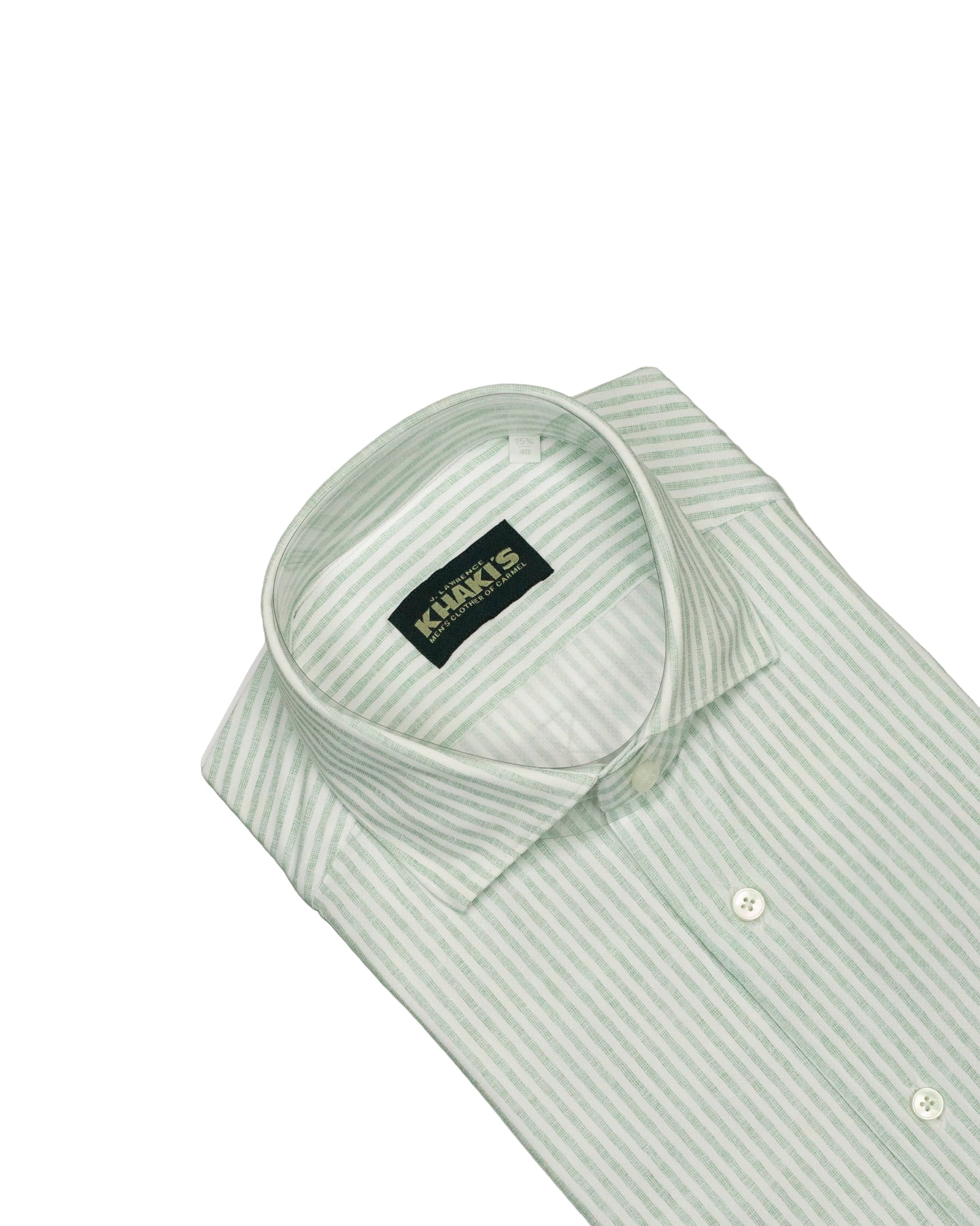 khakis brand green stripe tech shirt