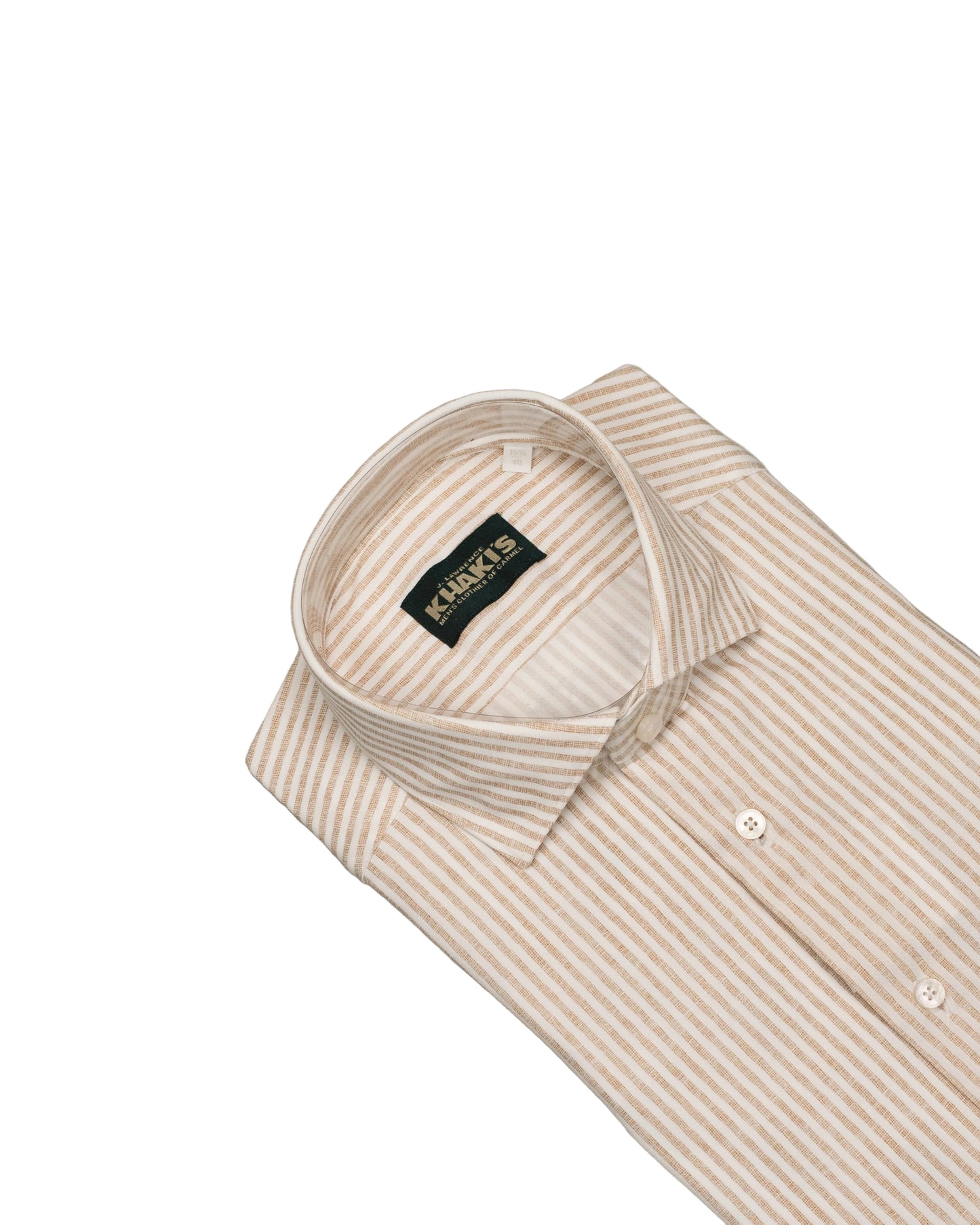 khakis brand tan stripe tech shirt
