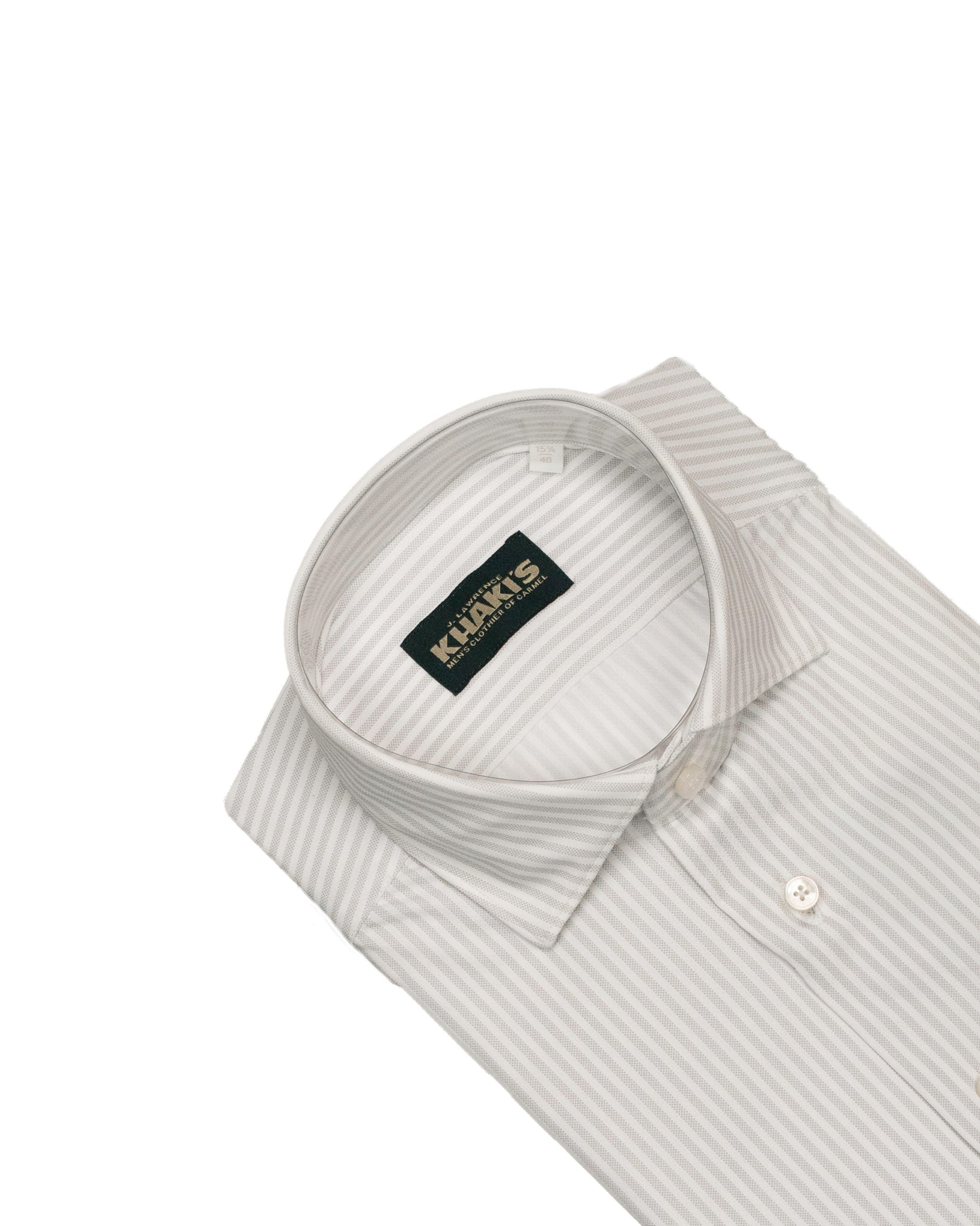 khakis brand grey jersey stripe shirt
