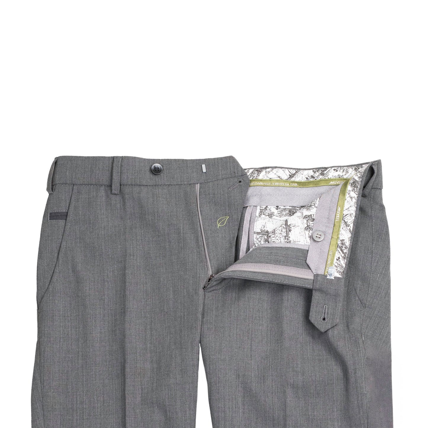 meyer grey travel wool pant
