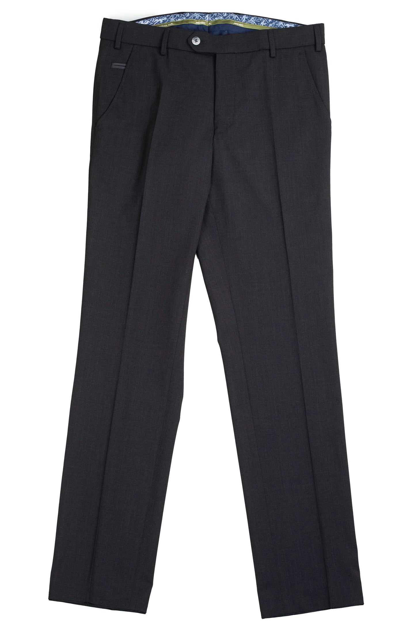 meyer charcoal travel wool pant