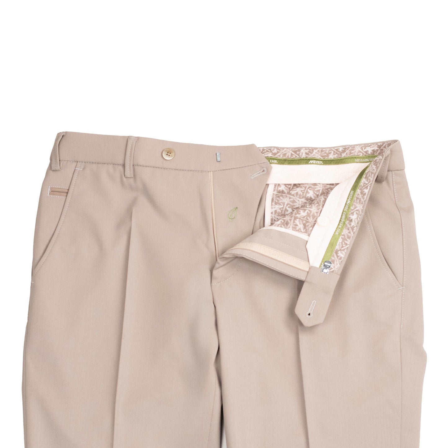 meyer khaki travel wool pant