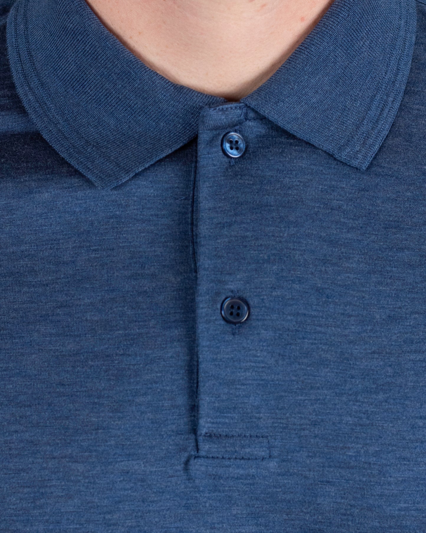 paul and shark blue silk cotton polo