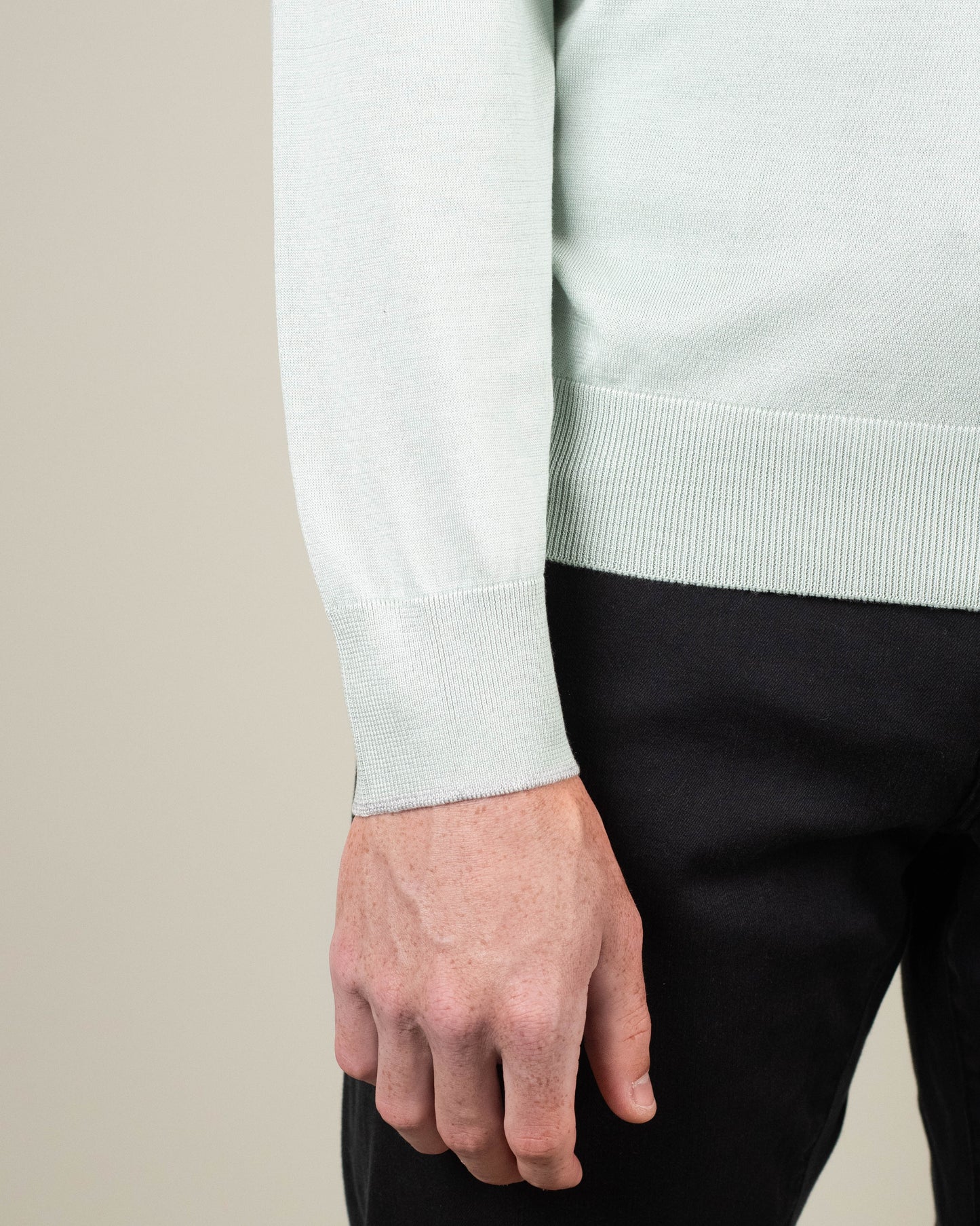khakis brand full zip ss sweater