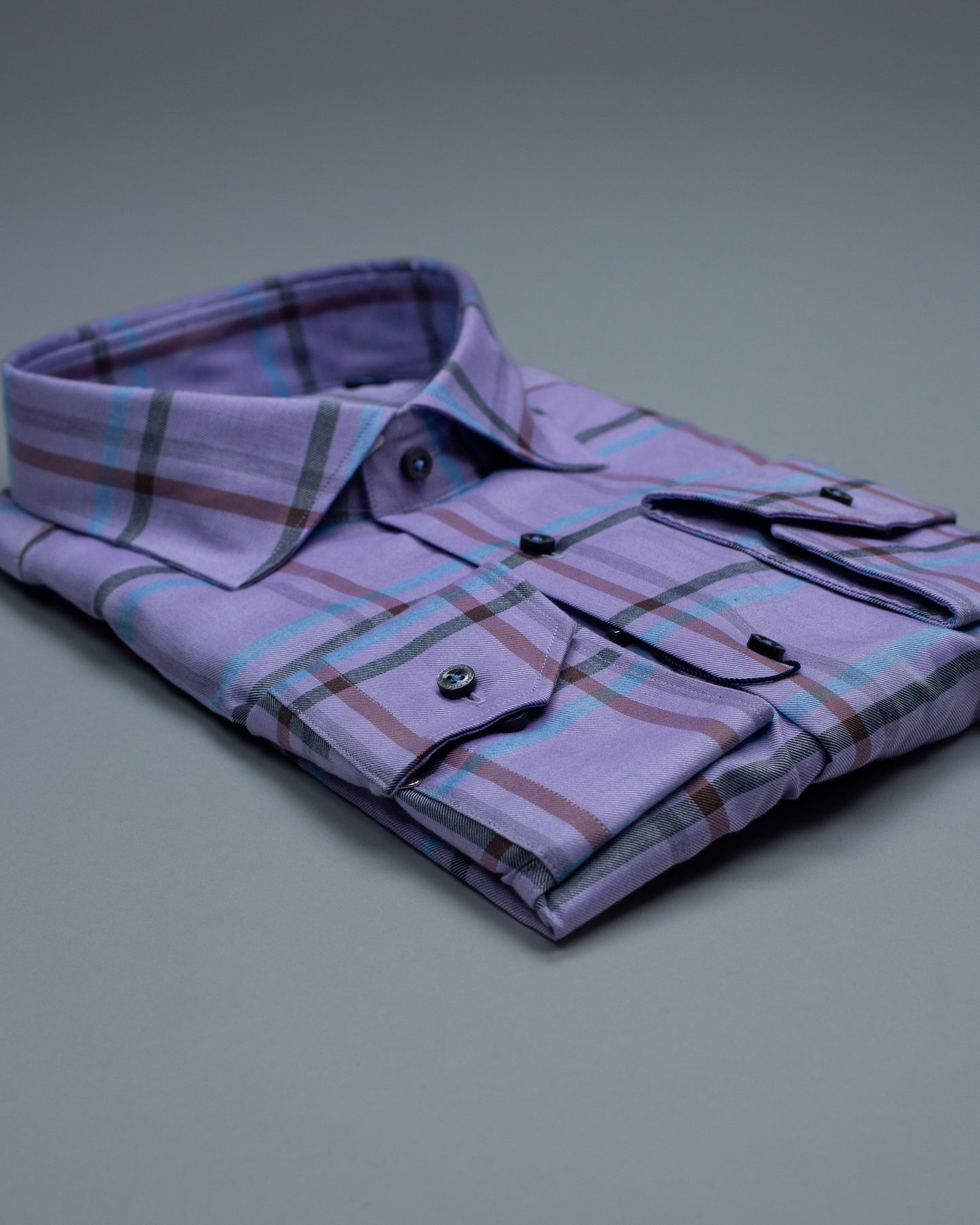 calder lavender windowpane shirt