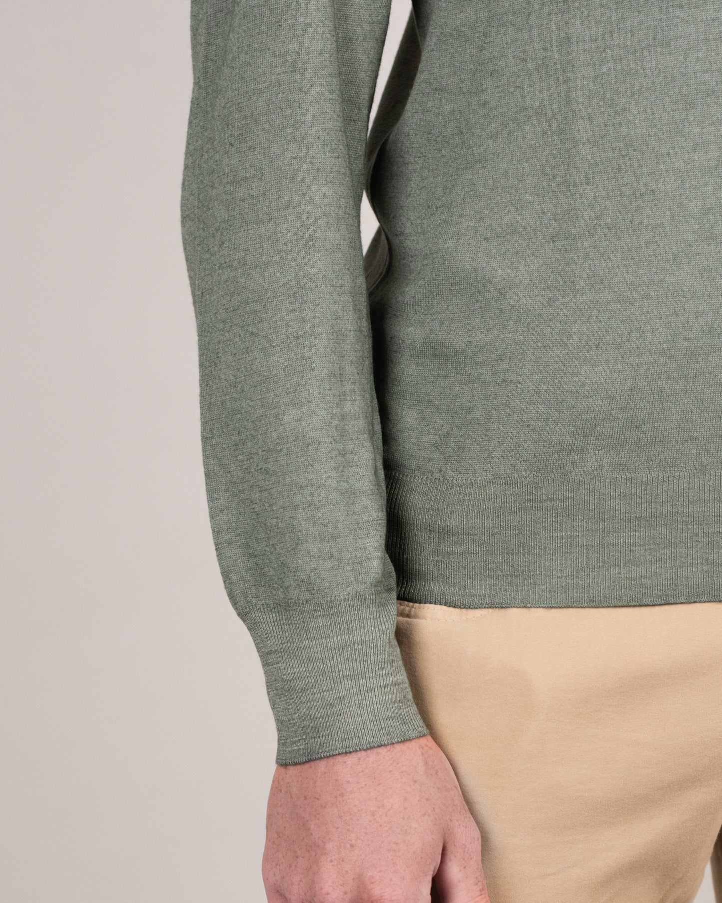 khakis brand merino quarter zip sweater