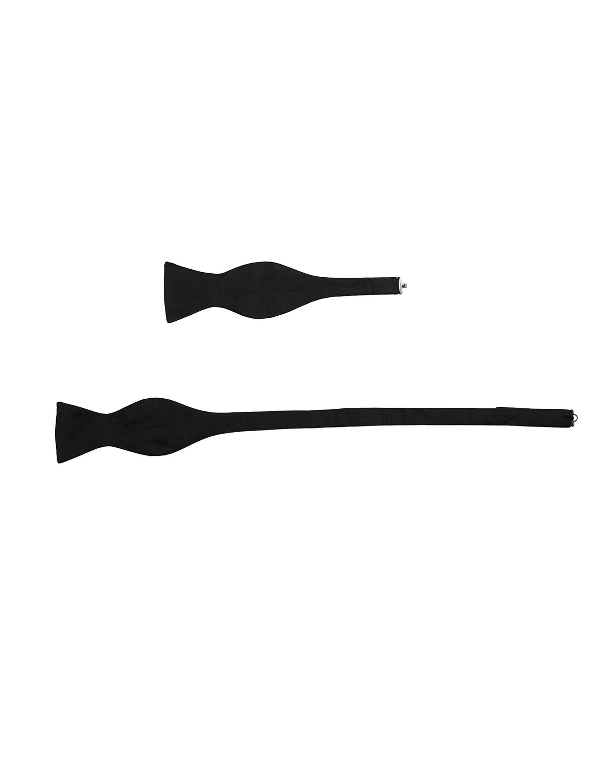 eton black twill silk selftie bow