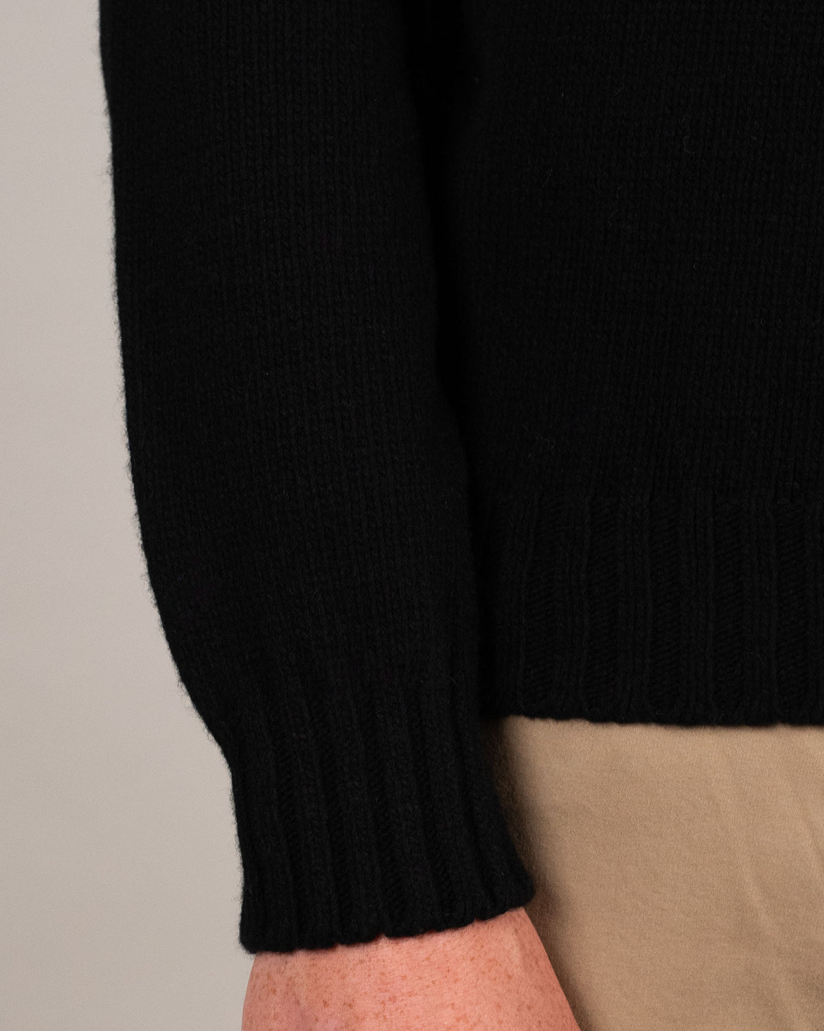 inis meain lambswool button neck sweater