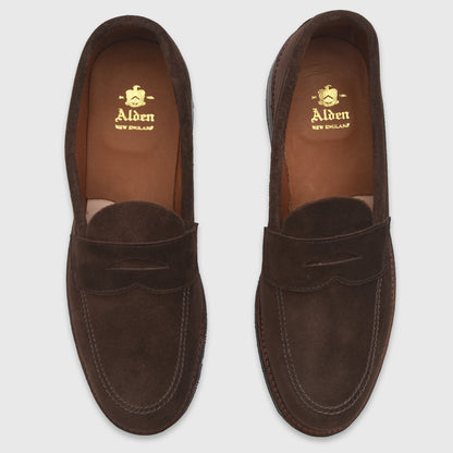 BROWN SUEDE PENNY LOAFER