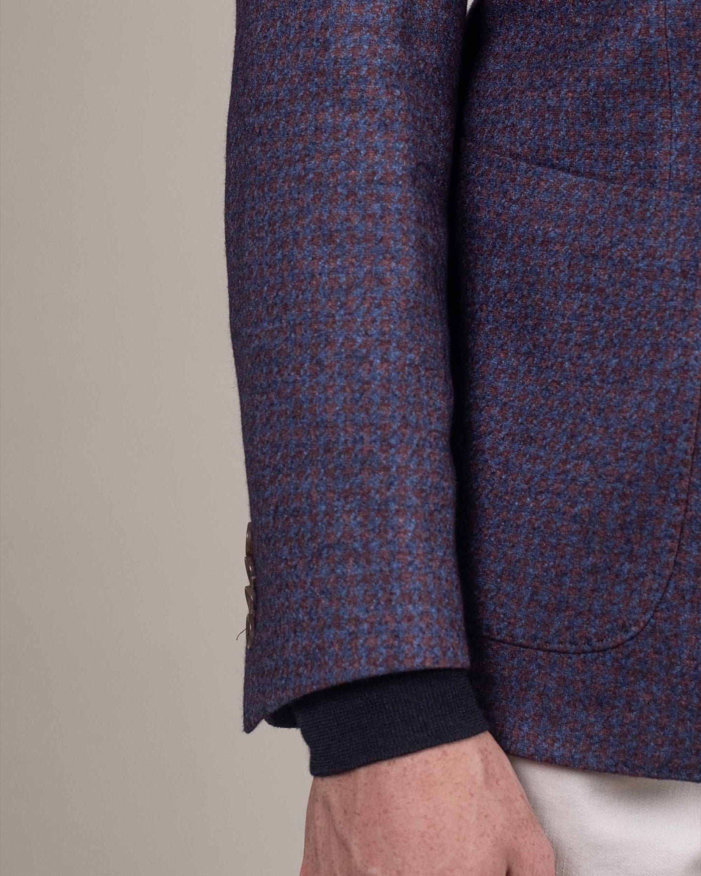 khakis brand navy and brown houndstooth sport coat