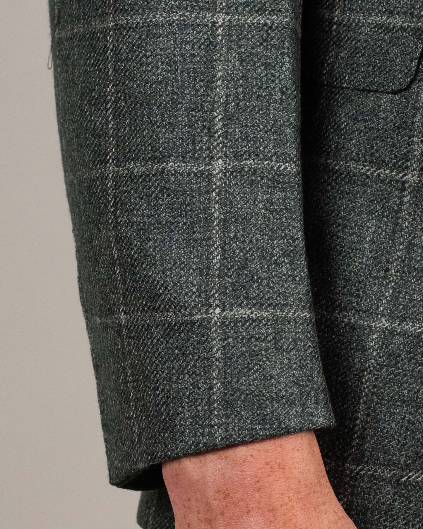 canali green windowpane sport coat