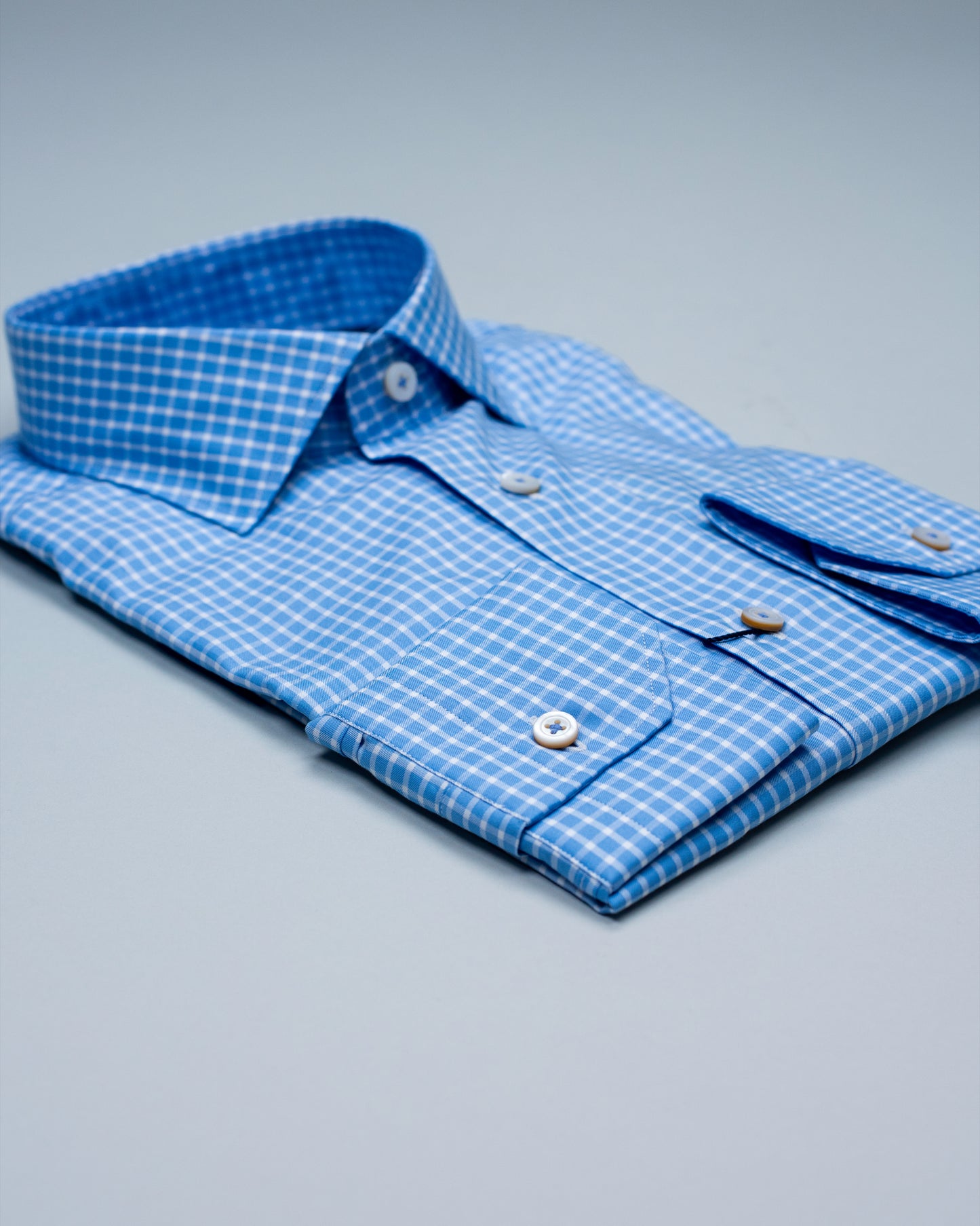 calder blue check dress shirt