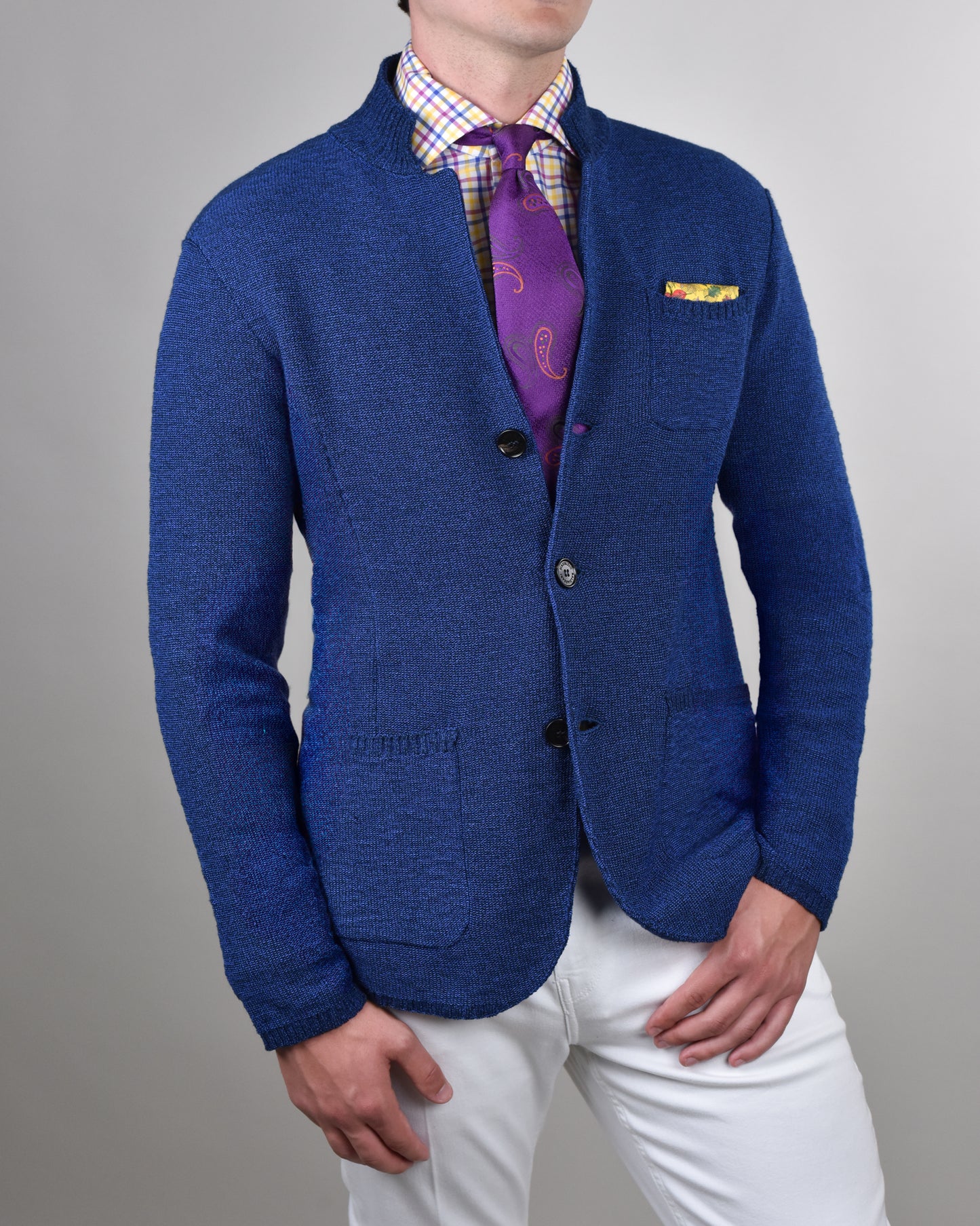 Maurizio Baldassari - Blue Rib Stitch Jacket