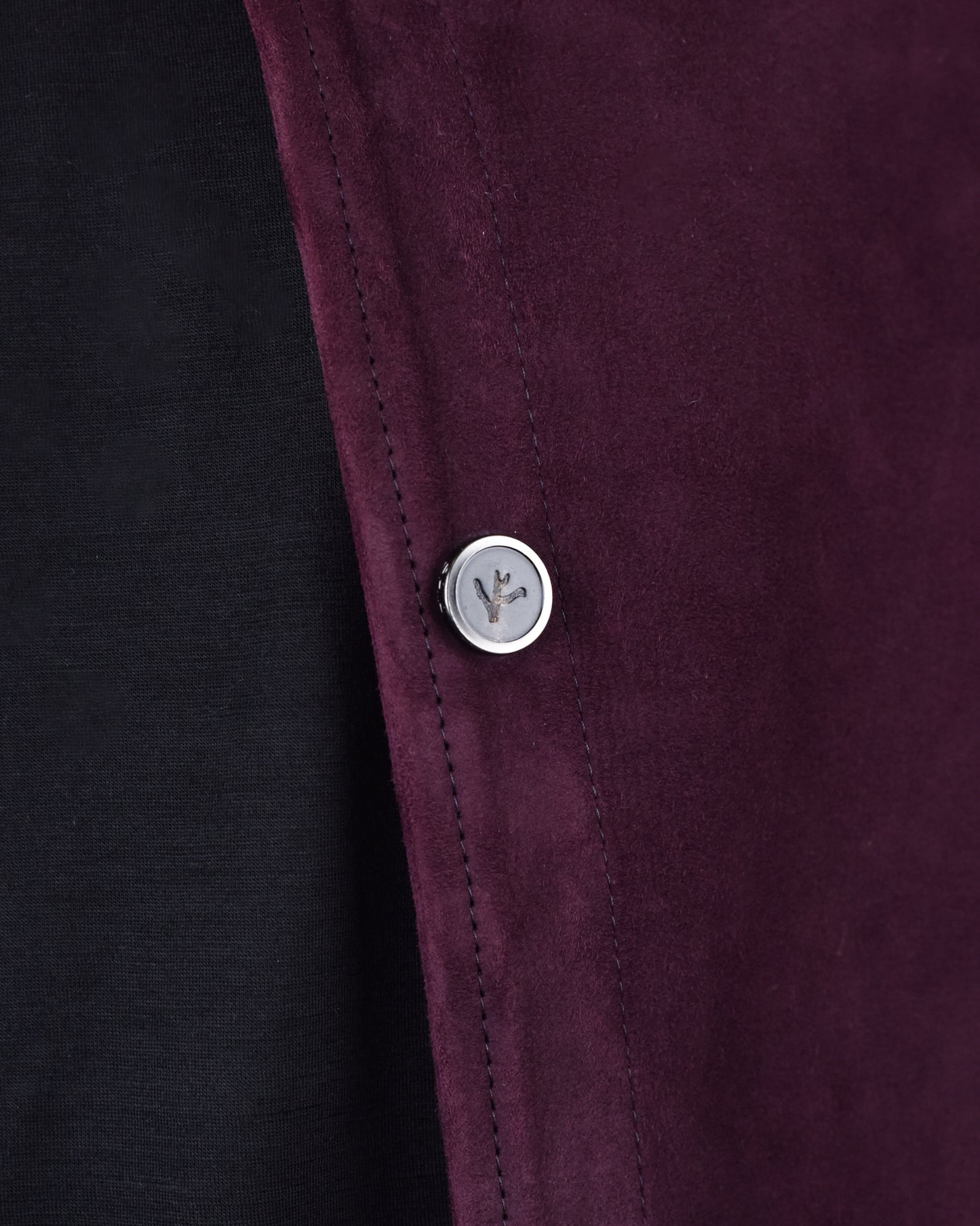 Isaia - Maroon Button Up Overshirt Coat