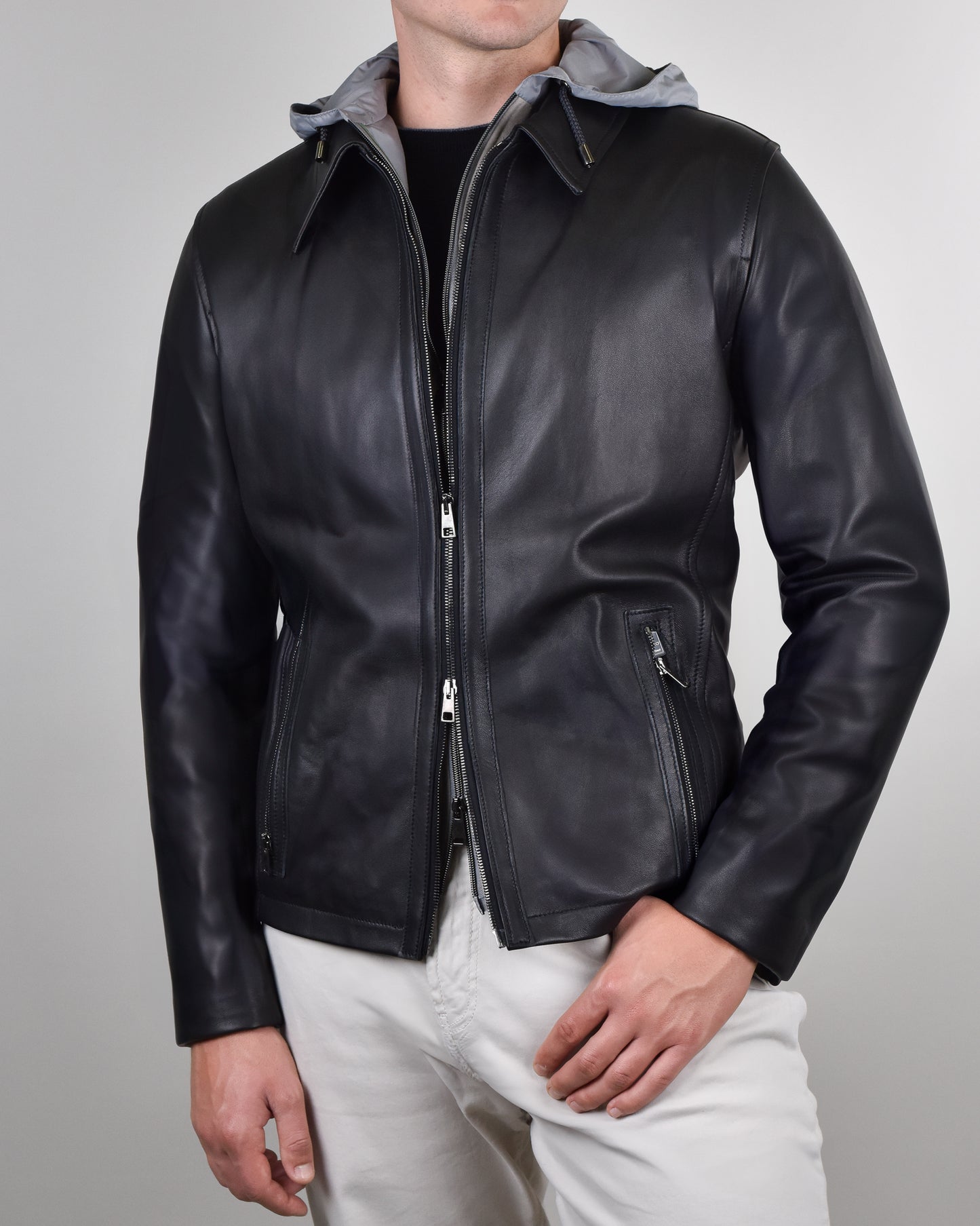 Khakis of Carmel - Black Leather Jacket