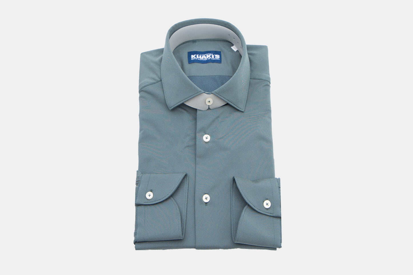 khakis of Carmel - teal shirt