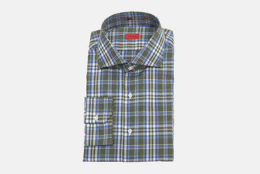 Khakis of Carmel - modern fit green plaid shirt