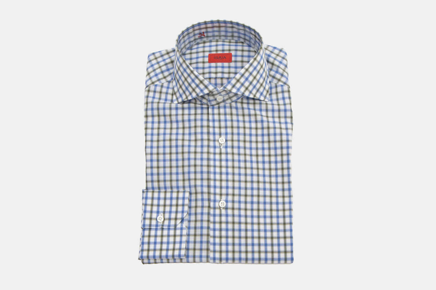 Khakis of Carmel - modern fit blue plaid shirt