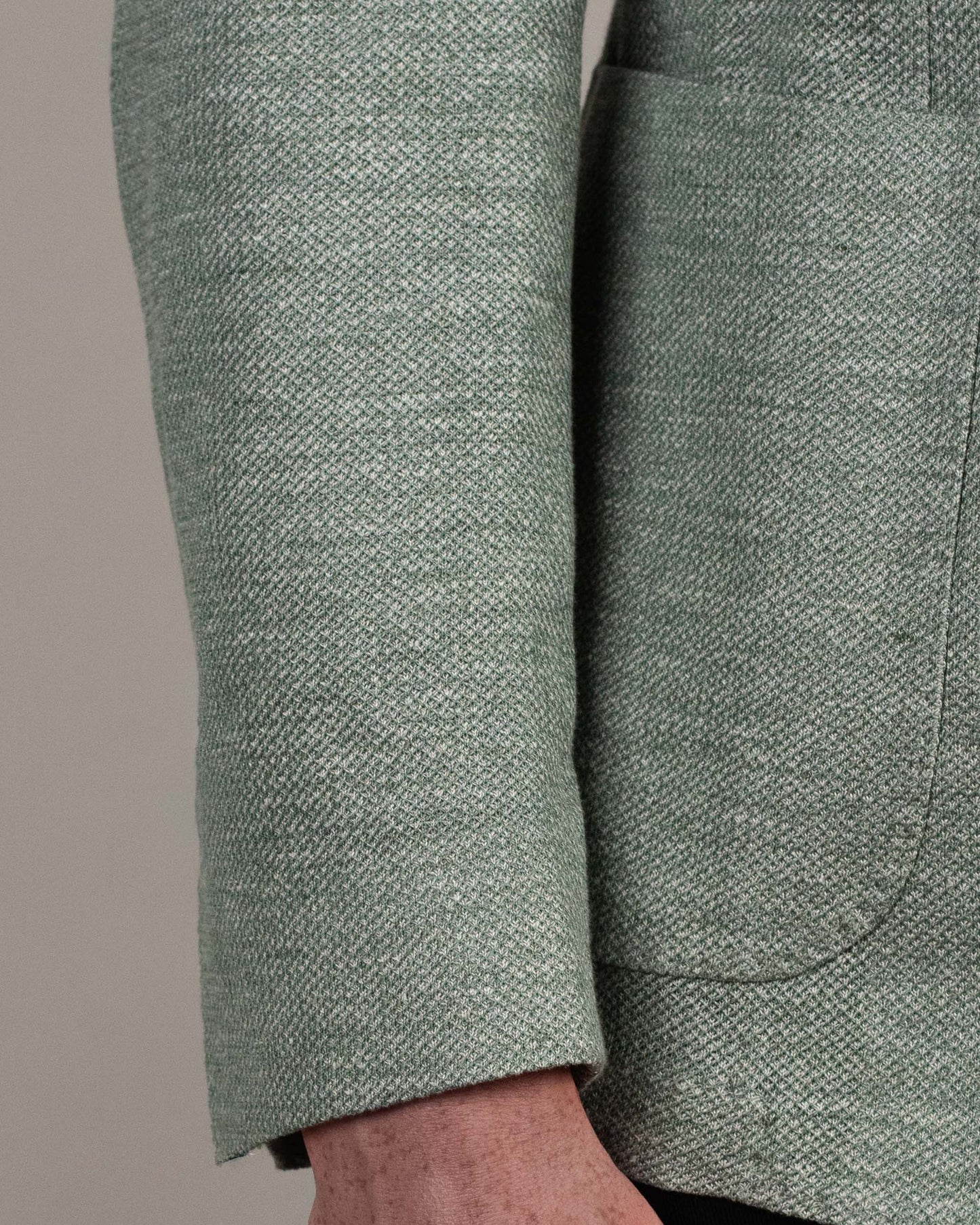 lbm green jersey soft coat
