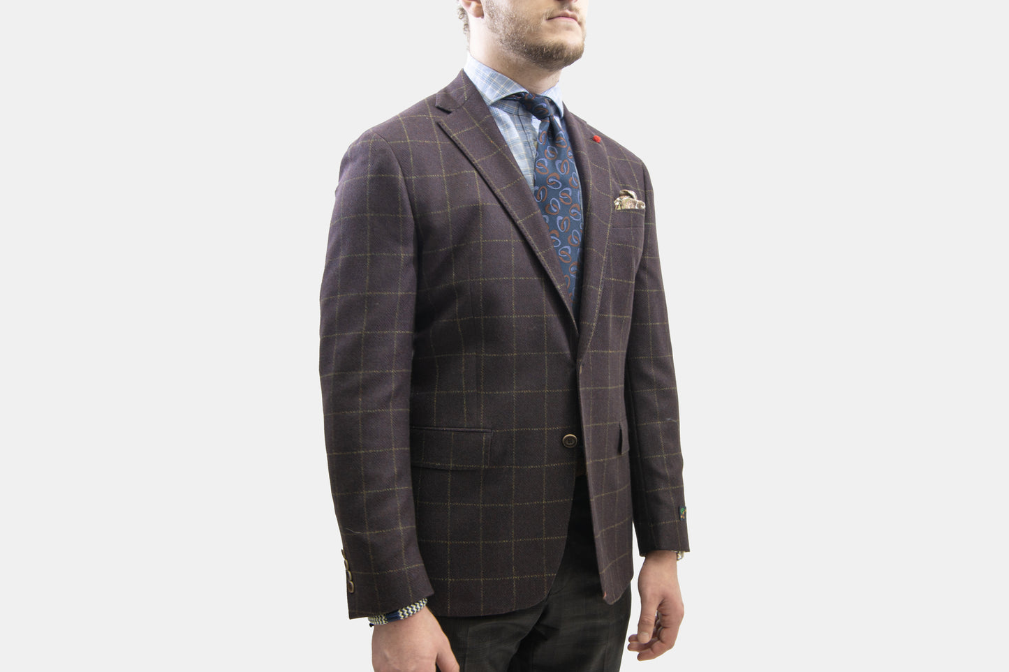 khakis of Carmel - plaid brown sports coat