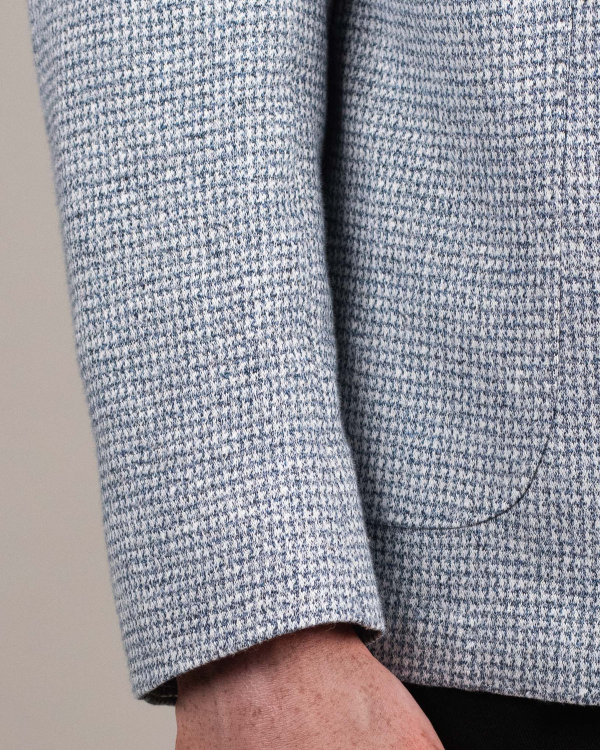 lbm blue jersey soft coat