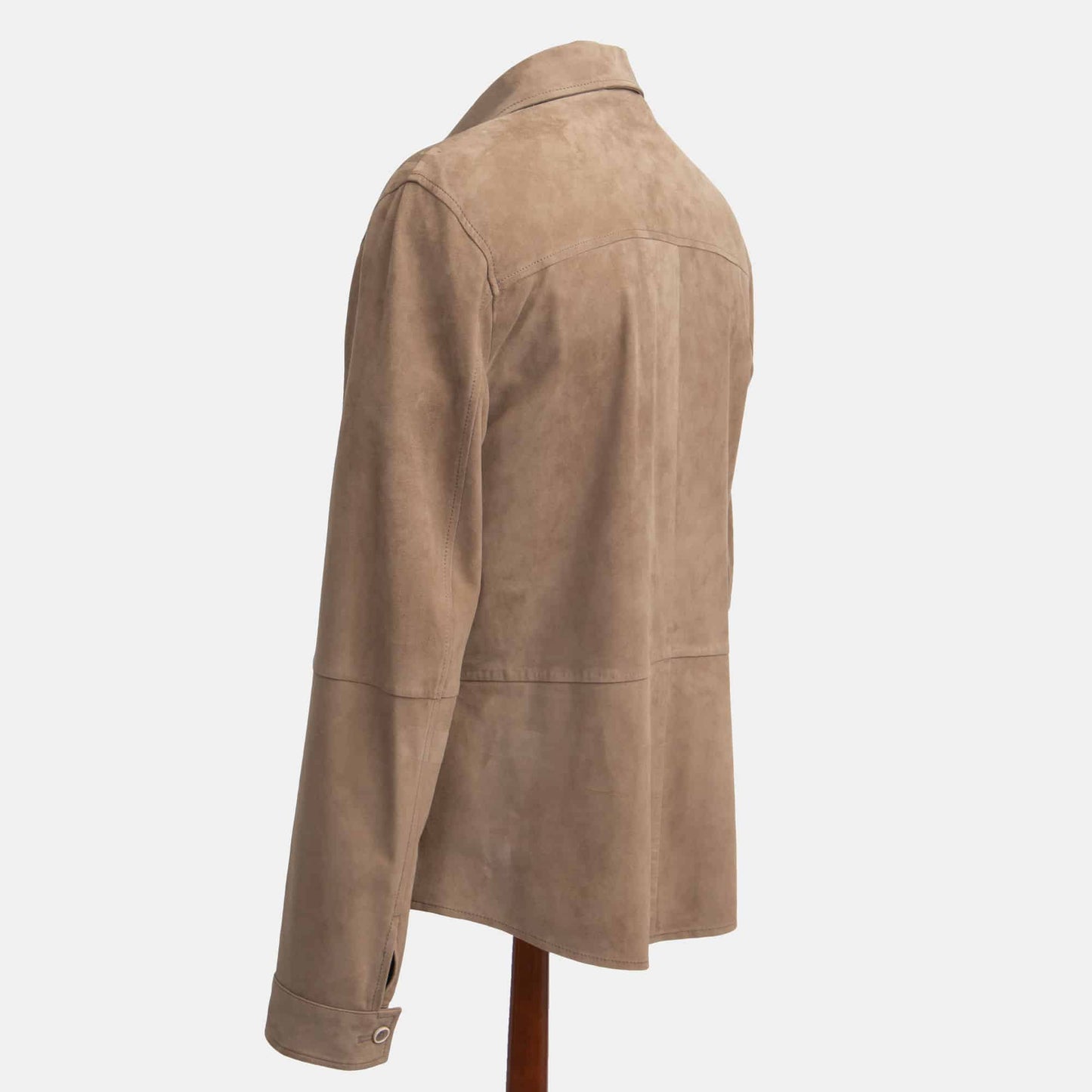 Khaki's of Carmel - Gimo's Goat Suede Overshirt Button Jacket in Brown